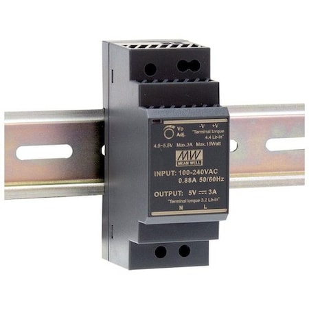 Meanwell Mean Well - Industrial AC/DC Din Rail Power Supply Single Output 24V 1.5A 36W HDR-30-24