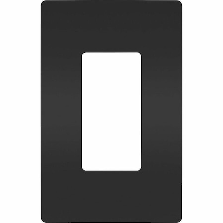 Legrand Switch Wallplate, 3.15 in W, 1 -Gang, Polycarbonate, Black, Satin RWP26BKCC6
