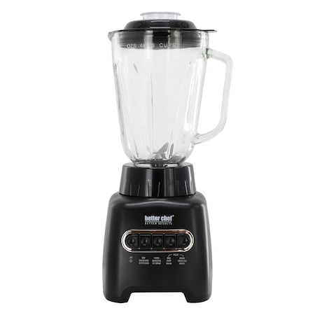 Better Chef 6 Cup 500-Watt Glass Jar 12 Preset Function Blender in Black 750124777M