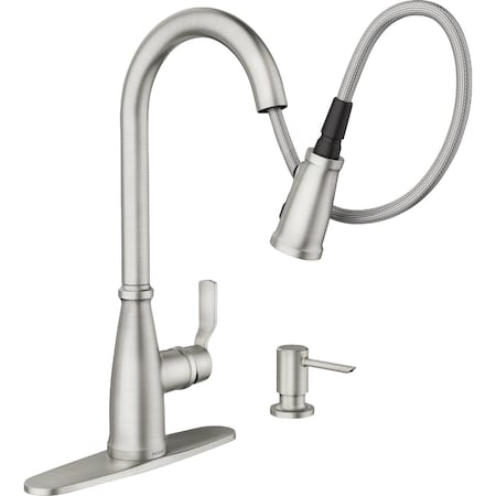 Moen Nolia 1-Handle Pull-Down High Arc Kitchen Faucet Spot Resistant Stainless 87071SRS