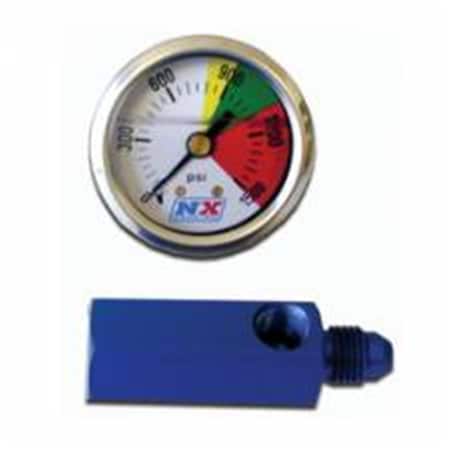 Strike3 Nitrous Flo-Thru Nitrous Pressure Gauge -04AN with Manifold ST3602387