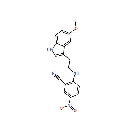 Ak Scientific 2-{[2-(5-Methoxy-1H-indol-3-yl)ethyl]amino}-5-nitrobenzonitrile (100mg), CAS 945367-20-4 3976AF-100mg