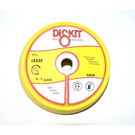 Diskit Diskit Abrasive Sanding Pad 05529: Firm, 5", hook, 0 Hole, Slant Profile MADE IN USA 05529