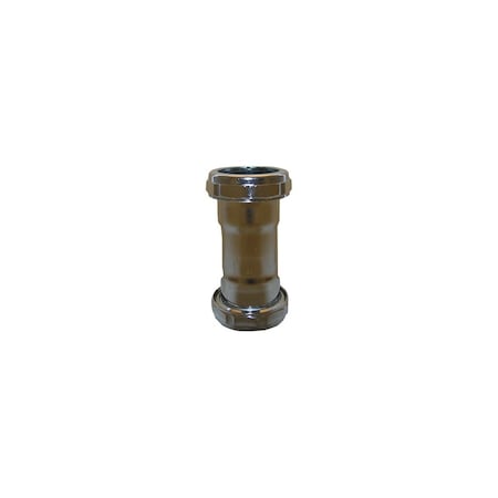 Larsen Supply Co. Slip Joint Both Ends, Chrome Plated Brass, 1-1/4-In. 719954