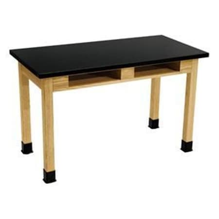 National Public Seatingrp Science Lab Table 36 in. Phenolic Top Dual Book Compartment - 24 x 48 in. 1467932