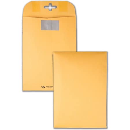 Quality Park Kraft Catalog Envelopes, 6 x 9 in, Reusable Redi-Tac, Light Brown, 100/Pack QUA43468