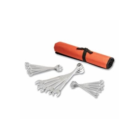 Crescent 15 Pc. Metric Combination Wrench Set, 12 Point, Metric 192-CCWS5-05