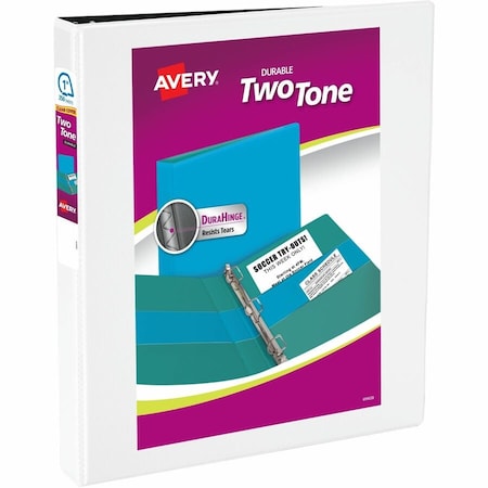 Avery Two-Tone Durable View Binder, Black/Whit 17286