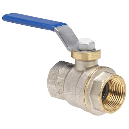Mueller Industries Homewerks 1 in. Brass FIP Ball Valve Full Port Quarter-Turn Lever For Water/Oil/Gas 113-2-1