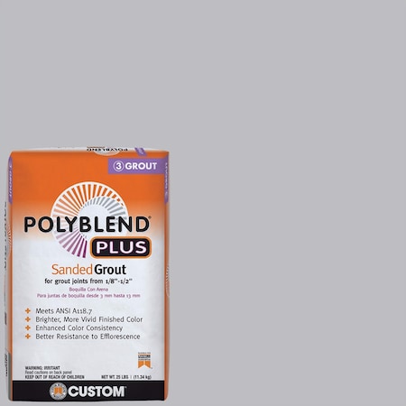 Custom Building Products Polyblend Plus Indoor and Outdoor Platinum Sanded Grout 25 lb PBPG11525