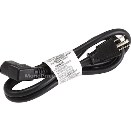 Monoprice Right Angle Power Cord - NEMA 5-15P to Right Angle IEC 60320 C13_ 16AW 7679