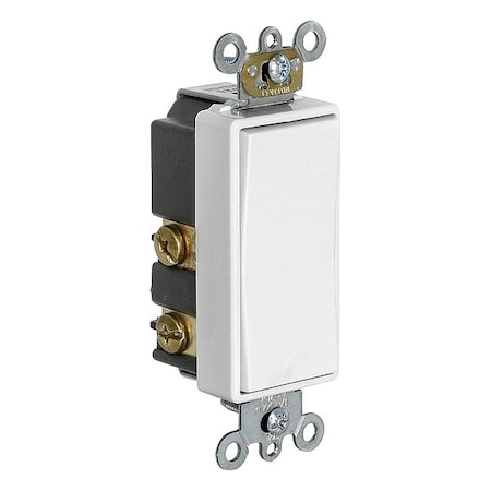 Leviton Wall Switch, Rocker, 3 A, White 56080-2W
