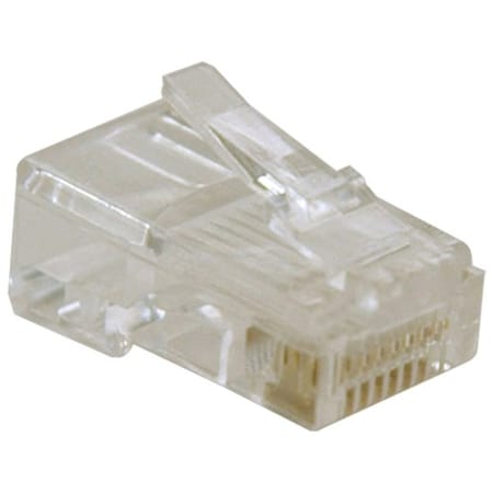 Tripp Lite 10PK RJ45 Plugs Solid Stranded Conductor 4-pair Cat5e Cat5 Cable N030-010