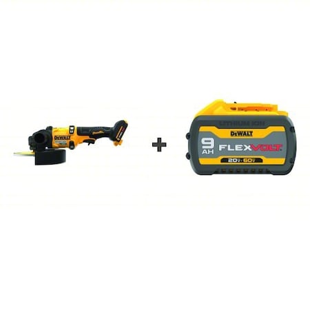 Dewalt Angle Grinder, 7 in Dia, 6,500 RPM DCG440B/DCB609