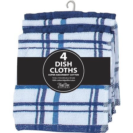Kay Dee Designs Indigo Dish Cloth Set, 4-Piece R6579