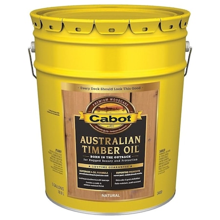 Cabot Cabot 3400 Timber Oil, Natural, 5 gal Can 3400