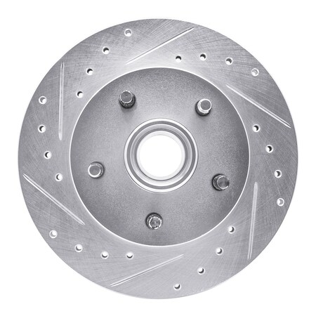 Dynamic Friction Co DFC Brake Rotor - Drilled and Slotted - Silver 631-54110L