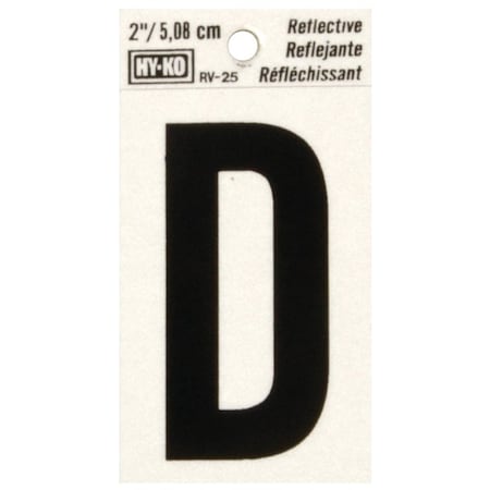 Hy-Ko Letter House D 2In Refl Blk RV-25/D