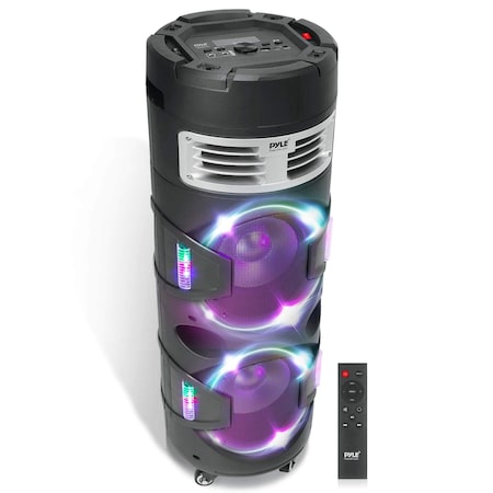Pyle Pyle Portable Bluetooth PA Speaker System - 1200W Outdoor Speaker with TWS Function, LED Party Lights PBMSPG82