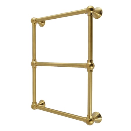 Kingston Brass 18" x 24" Brass Wall Mount 3-Tier Towel Rack, Brushed Brass DTC24183BB