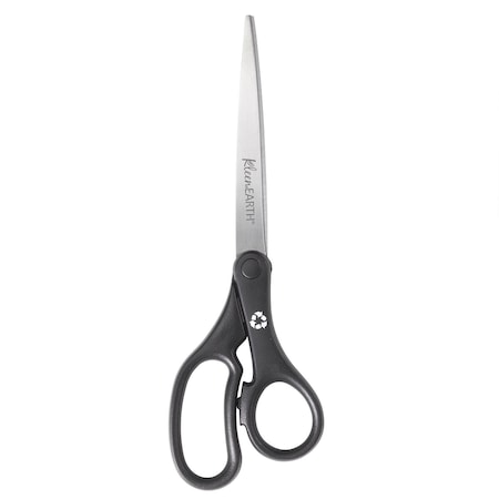 Westcott Kleenearth Basic Plastic Handle Scissors, 9 in Long, 4.25 in Cut Length, Straight Black Handle 15586