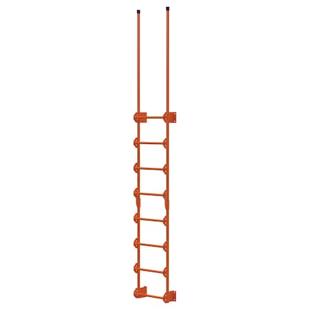 Vestil Steel Walk Through Dock Ladder 8 Step 300 Lb. Capacity Orange DKL-8-OR