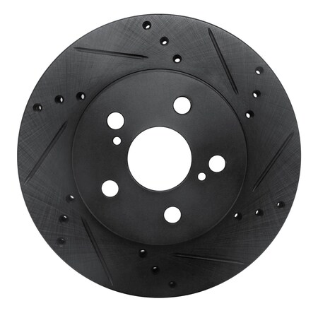 Dynamic Friction Co DFC Brake Rotor - Drilled and Slotted - Black 633-76151R