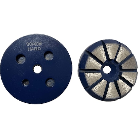 Vantage Product Diamond Grinding Disc for Trapezoid Grinders, 10 Segment Bevel, 120/150 Grit, Medium Bond M-TQC10SEG-3040H-Bevel