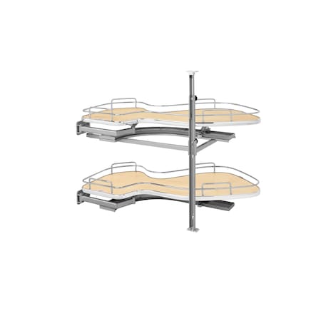 Rev-A-Shelf Medium Density Fiber (MDF); Steel, Natural Maple, 33 in W, 24.44 in H, 21.88 in D 5372-15-MP-L