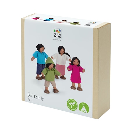 Plantoys Wooden Doll Family, Medium Skin Tone 1345