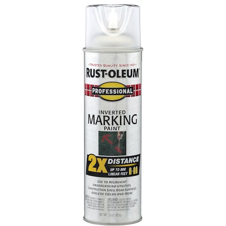Rust-Oleum Inverted Marking Paint, 15 Oz, Clear 266594
