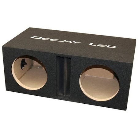 Deejay Led Double 10-in Center Port Vented Round Empty Car Bass Speaker Box BASS10DUALVENTED