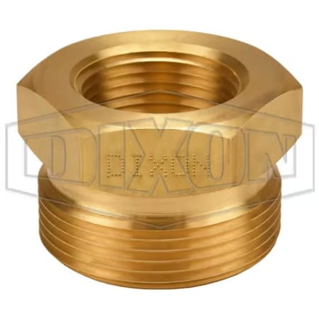 Dixon Boss Ground Joint Spud, 1 in, FNPT, Brass, Domestic BGB13