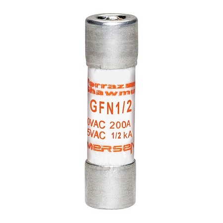 Mersen Fuse, 1 1/2 in L, 250 V AC, 500 mA GFN1/2