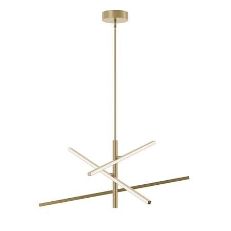 Afx Knoll - LED Pendant - 36in - Light Antique Brass KNOP36LAJUDLB