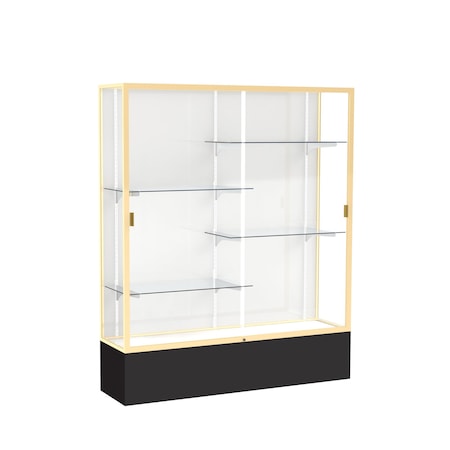 Ghent Spirit Floor Display Case 60x72x16, White, Champange 375WB-GD-BK