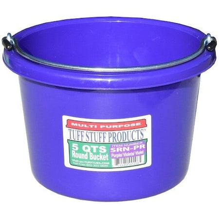 Tuff Stuff Prods 5 QTS ROUND BUCKET PURPLE SRNPR