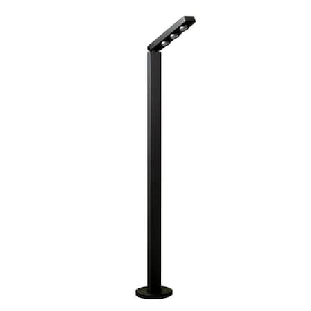 Gorgeousglow 8 in. LED Mizar Pole, 4500K - Black GO1834027