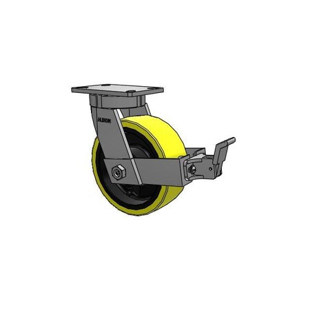 Albion value-kingpinless-8x3-hd-poly-on-iron-Caster 370PF08528SFBB