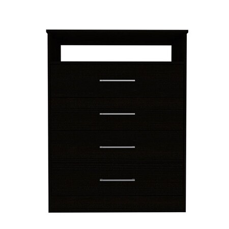 Homeroots Two Piece Black Bedroom Set 530253
