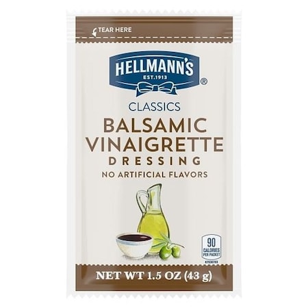Hellmanns Classics Balsamic Vinaigrette Salad Dressing Portion Control Sachets, 1.5 ounce, 102PK 67531