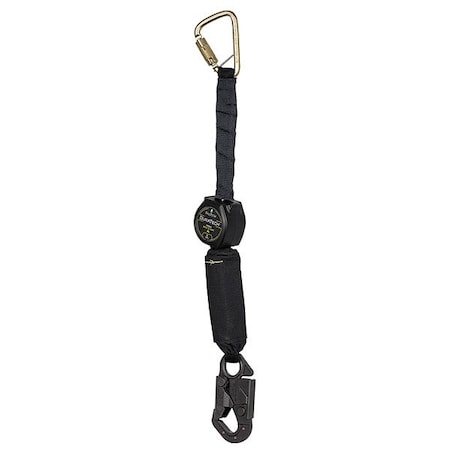 Falltech Not Applicable Self-Retracting Lifeline, 6 ft. Length, Carabiner, Steel, 1 Leg(s) 72906SCD1L