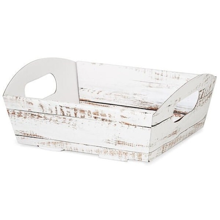 Nashville Wraps Distressed Wood Shallow Folding Market Tray, Small, 6PK SFMTDW