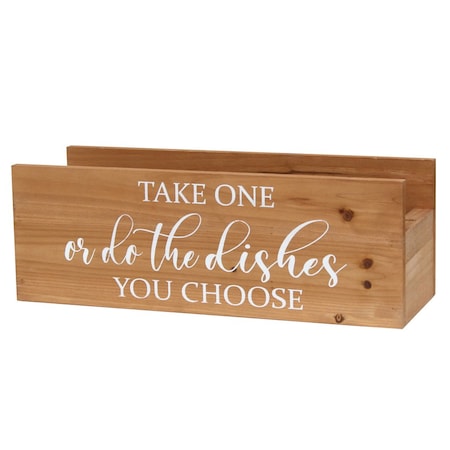 Homeroots 6" Brown Wood Desk Organizer 661202
