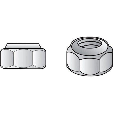 Hillman 5/16 in. Zinc-Plated Steel SAE Nylon Lock Nut, 100PK 180180