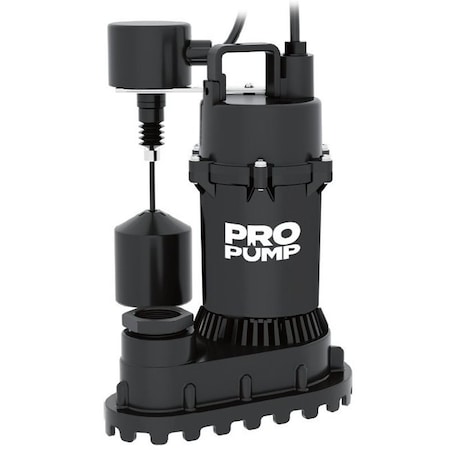Propump Sump Pump, 1-Phase, 7.4 A, 115 V, 1/2 hp, 1-1/2 in Outlet, 30 ft Max Head, 4800 gph SBI370SV