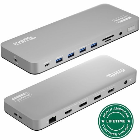 Plugable Technologies PLUGABLE 13-IN-1 USB C DOCKING STATION DUAL MONITOR, 100W CHARGING, DUAL 4K DISP UD-6950PDH