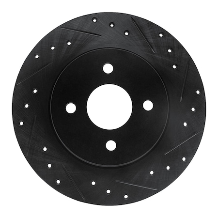 Dynamic Friction Co DFC Brake Rotor - Drilled and Slotted - Black 633-54051R