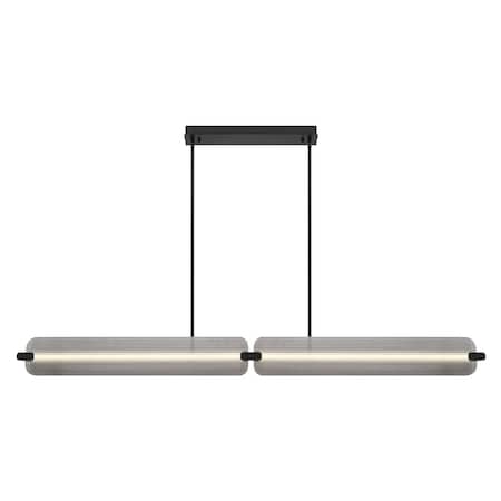 Euf Neoness, Chandelier, 4-Light, 67", Matte Black, Smoked Glass 50056-019