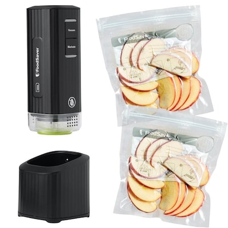 Foodsaver Mini Handheld Cordless Food Vacuum Sealer with Charging Dock, 2.5 W, Black 2217128